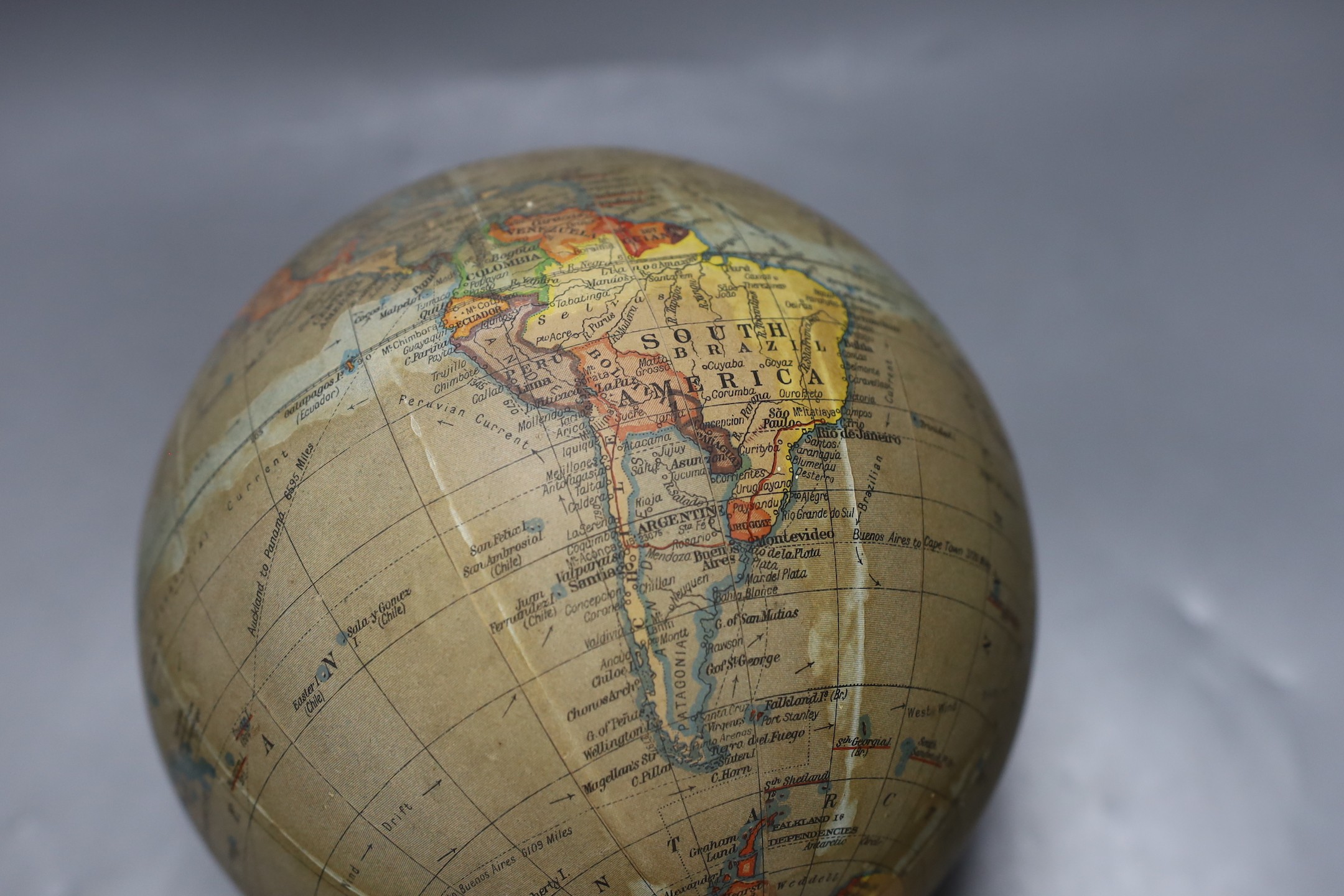 A Geographia 8 inch terrestrial globe. 31cm tall